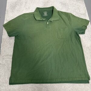 L.L. Bean Polo Shirt Mens XXL REG Green Traditional Fit 2XL